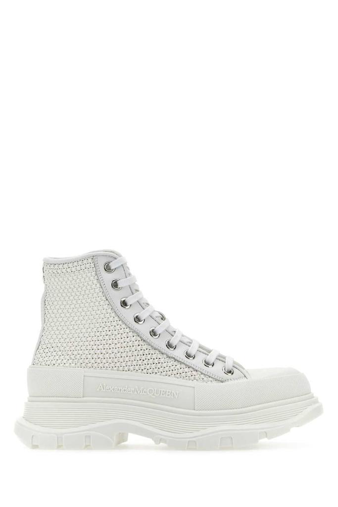 Alexander McQueen White raffia Tread Slick sneakers - Casual