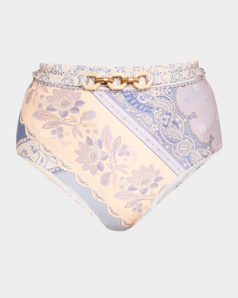Zimmermann Lucky High-Waist Bikini Bottoms