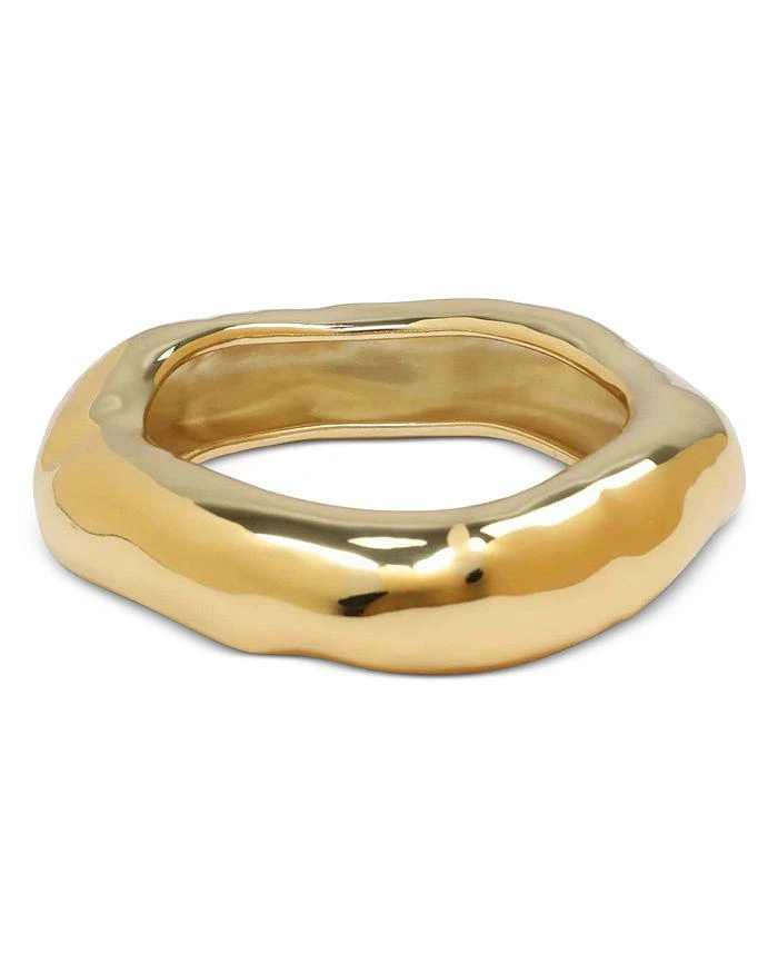 Alexis Bittar Molten Wide Bangle Bracelet in 14K Gold Plated 1