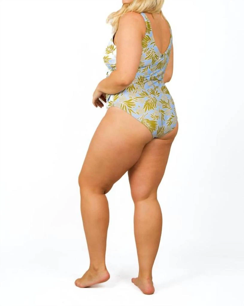Tanya Taylor Kelly Wrap One-Piece - Plus In Horizon Blue Multi 2