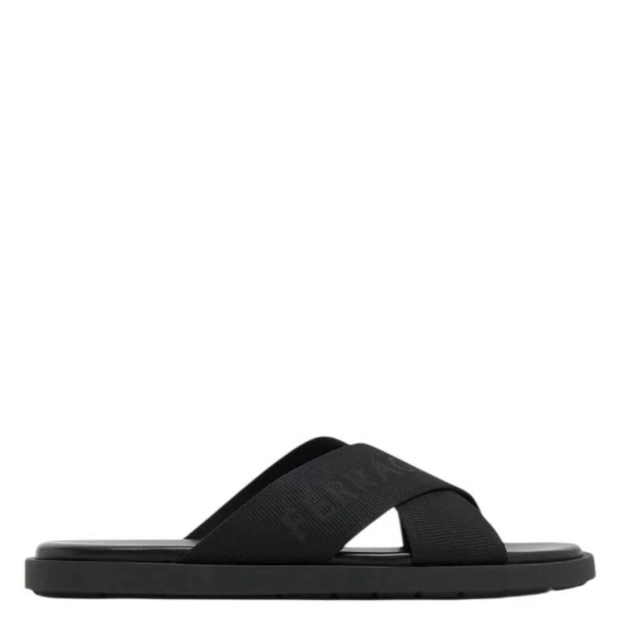 NEW SALVATORE FERRAGAMO men\'s crossover strap sandals in black Ferragamo Gancini Crossover Strap Sandals | Black | FARFETCH main image 2