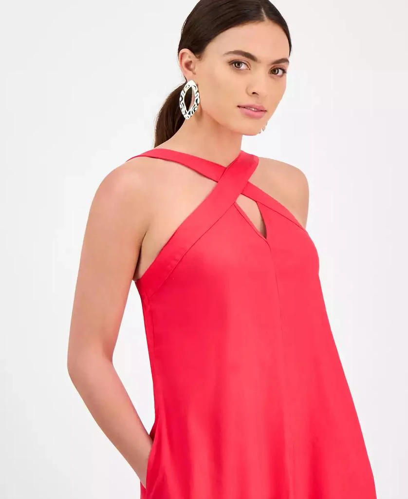 INC International Petite Linen-Blend Halter Maxi Dress, Exclusively at Macy's 4
