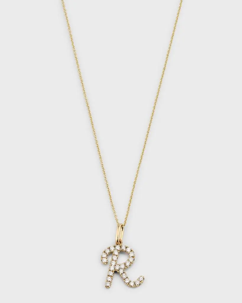 Sydney Evan 14k Diamond Pave Initial Necklace