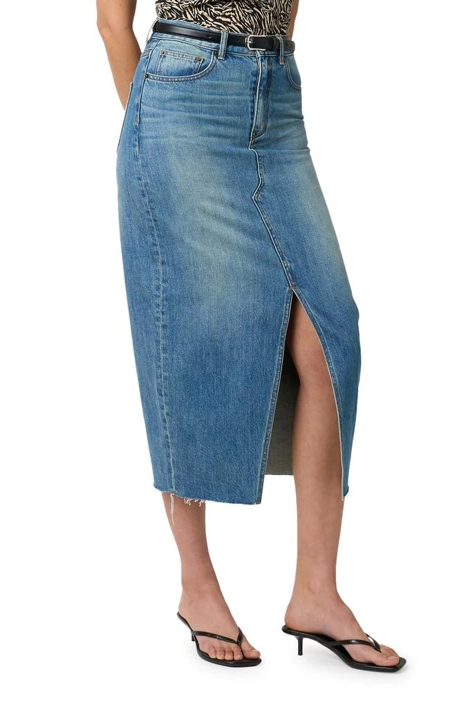 Equipment Manon Raw Hem Denim Midi Skirt 3