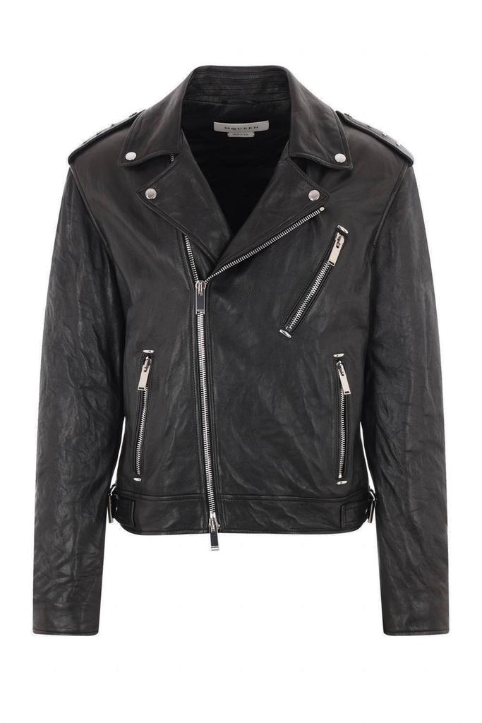 【送料&関税込】Alexander McQueen Biker Vest Alexander McQueen Knotted Bow Leather Biker Vest | Black