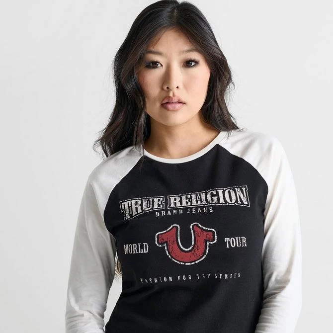 True Religion Women's True Religion Raglan Long-Sleeve T-Shirt 9