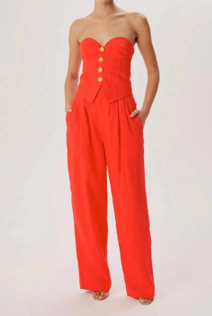 Ronny Kobo Krew Pants In Red 1