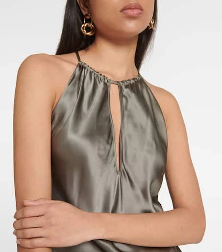 Nili Lotan Eglantine halterneck silk midi dress 4