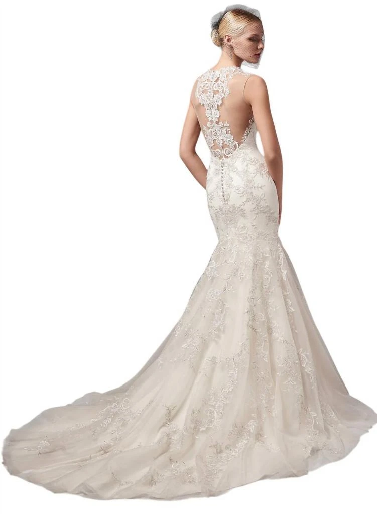 Maggie Sottero Bronson Wedding Dress In Light Champagne/ivory 3