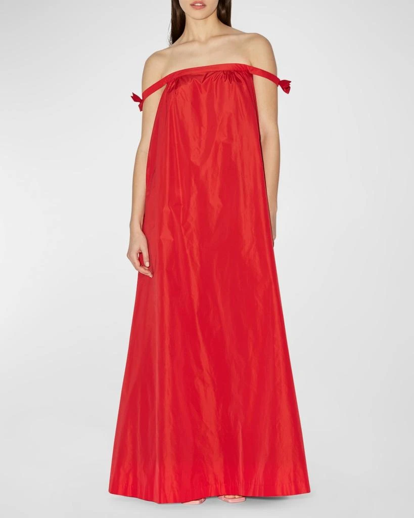 Bernadette Brigitte Bow Off-The-Shoulder Gown 2