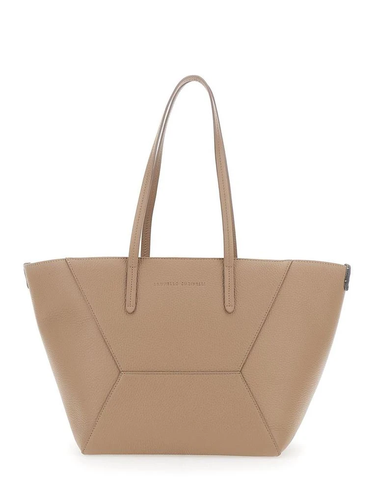 Brunello Cucinelli Brunello Cucinelli Logo Embossed Top Handle Bag from Cettire