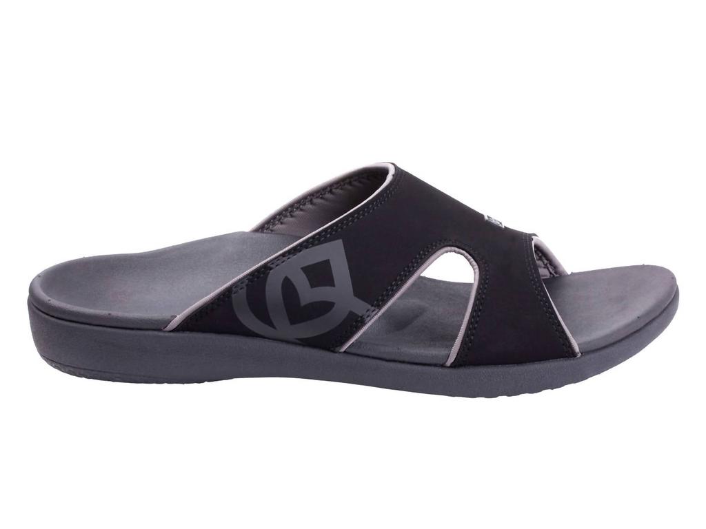Spenco Men's Kholo Slide Sandal In Black/pewter