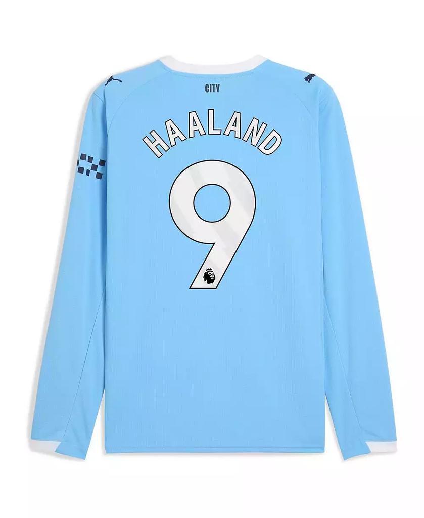 Puma Men
s Erling Haaland Sky Blue Manchester City 2025/26 Home Replica Long Sleeve Player Jersey