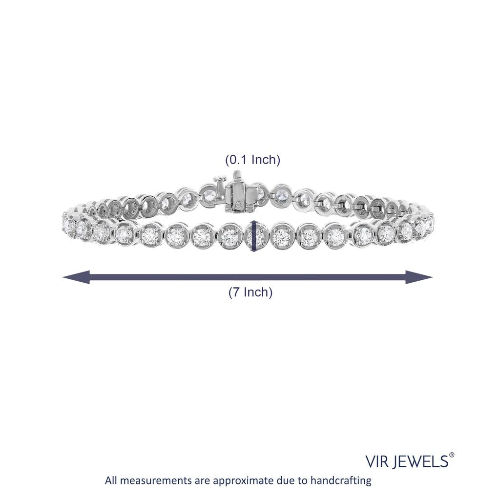 Vir Jewels 4 cttw Diamond Tennis Bracelet 14K White Gold Classic Round Prong Set 7 Inch 3