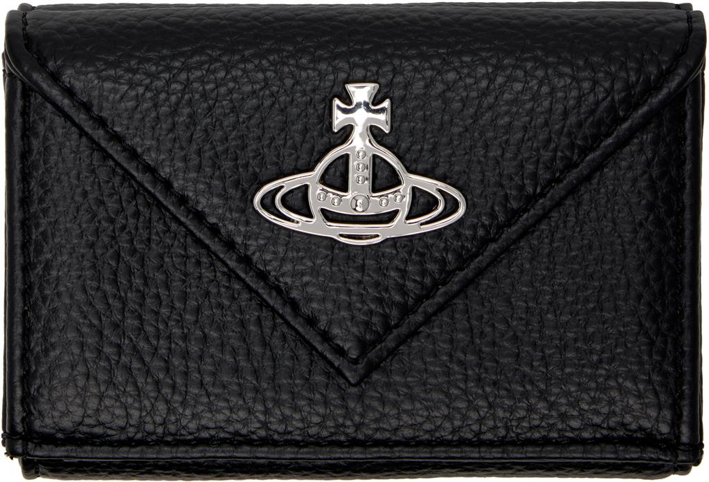 Vivienne Westwood Black Envelope Trifold Wallet