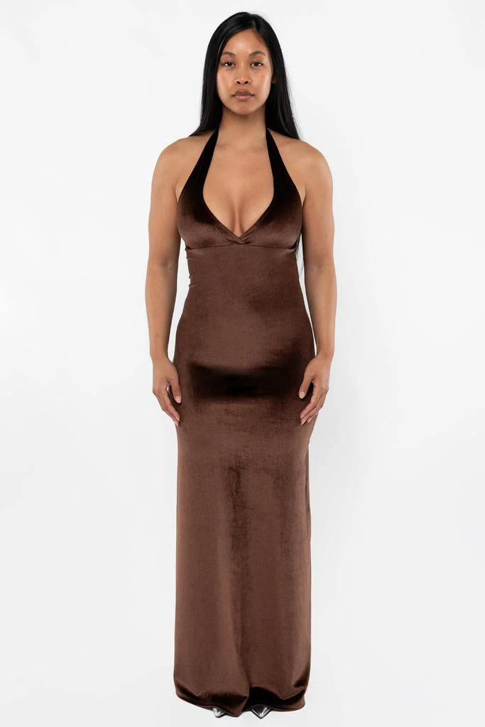 Los Angeles Apparel VVT8374 - Velvet Halter Maxi Dress 13
