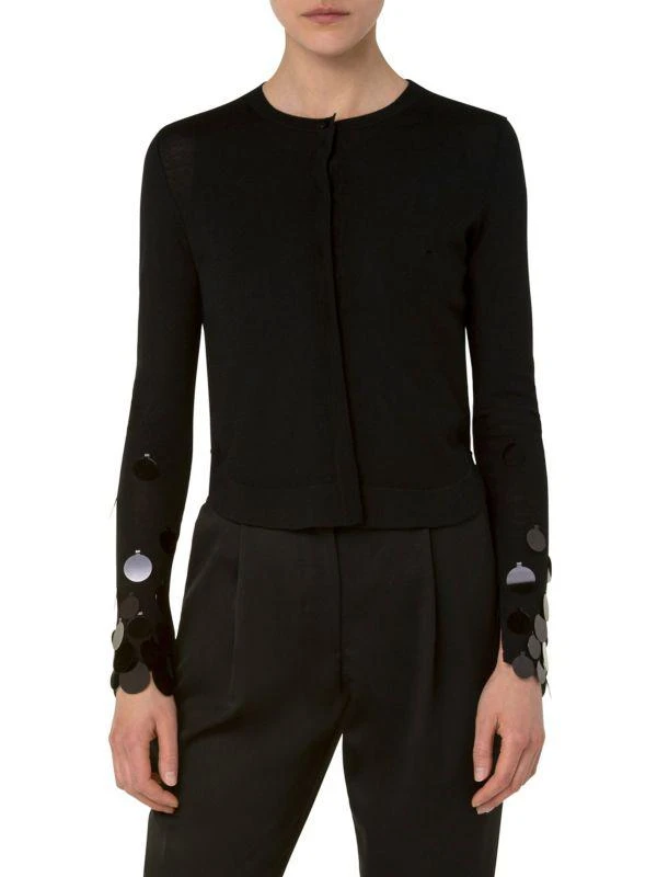 Akris Wool Sequin Embellished Cardigan 1