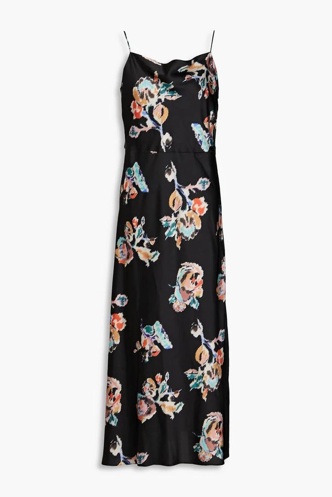 Vince Draped floral-print satin maxi dress 1