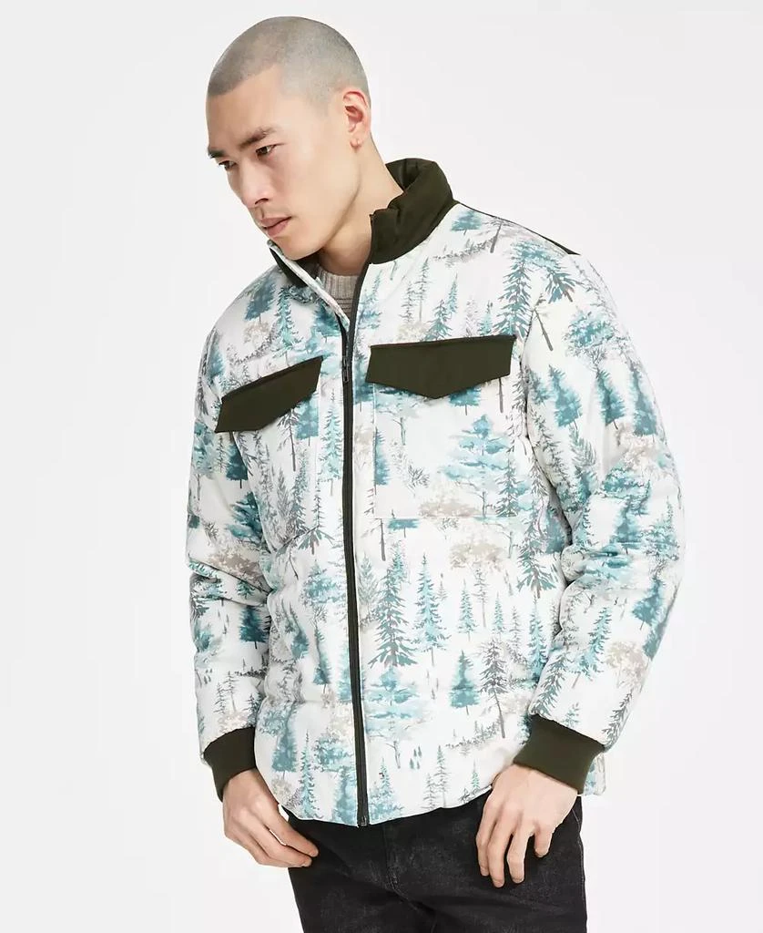 Sun + Stone Men's Wilderness Patterned Puffer Jacket, Exclusively at Macy's 5