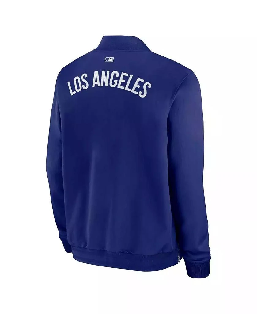 NIKE Men's Royal Los Angeles Dodgers Authentic Collection Dugout Full-Zip Bomber Jacket 2