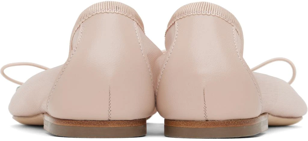 Simone Rocha Pink Embellished Flower Mesh Ballerina Flats 2