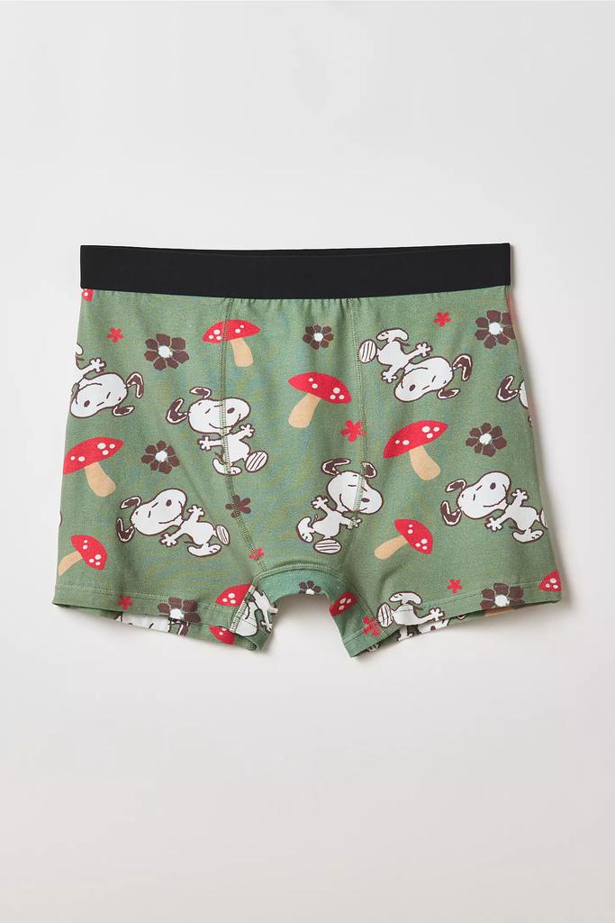 Urban Outfitters Peanuts Snoopy Mushroom Pattern Boxer Brief