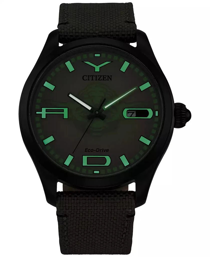 Citizen Eco-Drive Men's Star Wars Yoda Beige Nylon Strap Watch 42mm 4