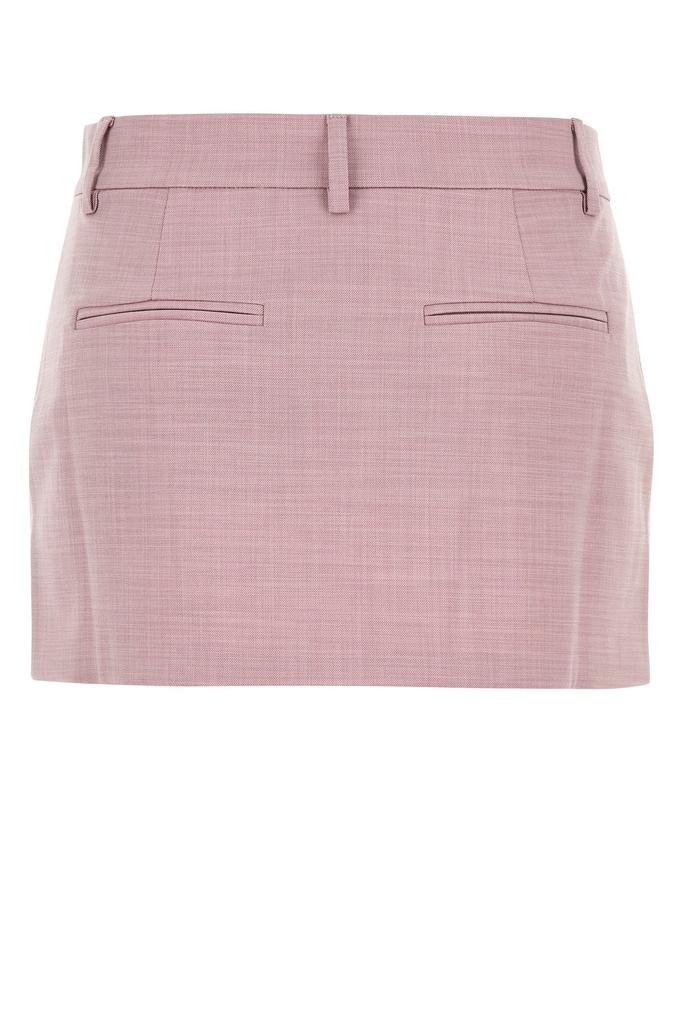 THE ANDAMANE Pink stretch polyester blend mini skirt