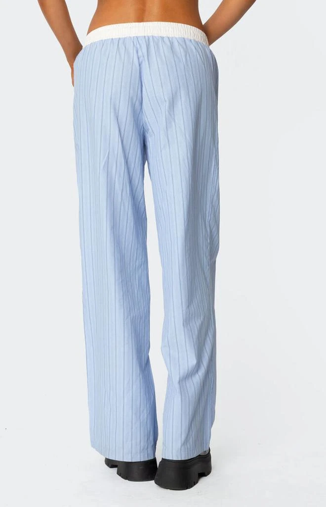 Edikted Erez Contrast Waist Striped Pants 5