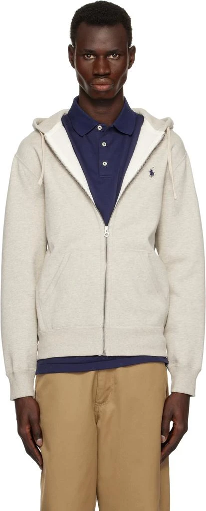 Ralph Lauren Gray Fleece Full-Zip Hoodie 1