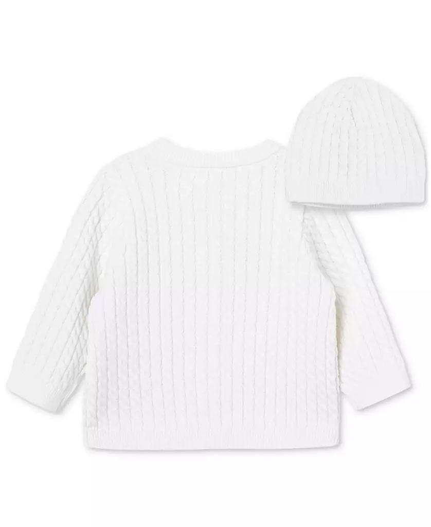 Little Me Baby Cotton Cable-Knit Cardigan & Matching Hat, 2 Piece Set