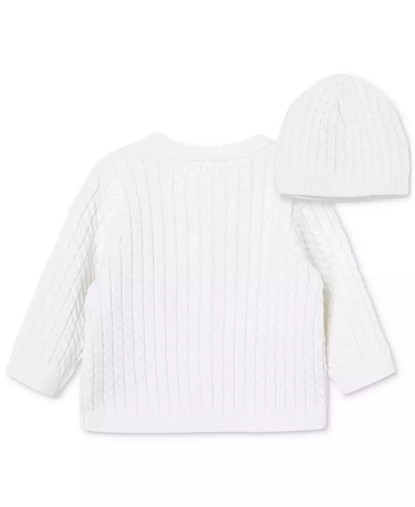 Little Me Baby Cotton Cable-Knit Cardigan & Matching Hat, 2 Piece Set 2