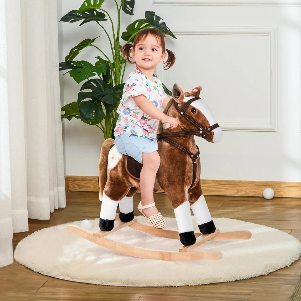 BreeBe Toddler Ride On Plush Pony Rocker 2