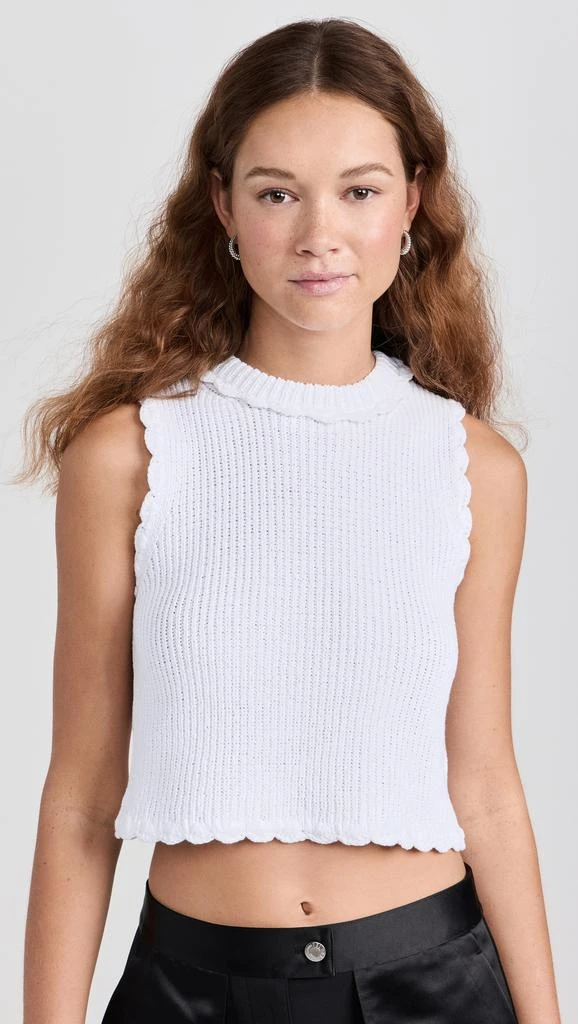 Cecilie Bahnsen Vimona Vest Faustine Crochet White 6