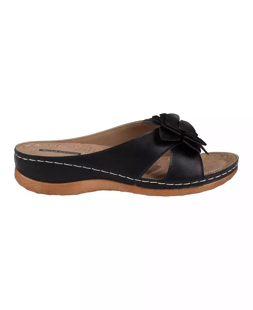 GC Shoes Women's Joy Flower Rosette Comfort Sandals 2