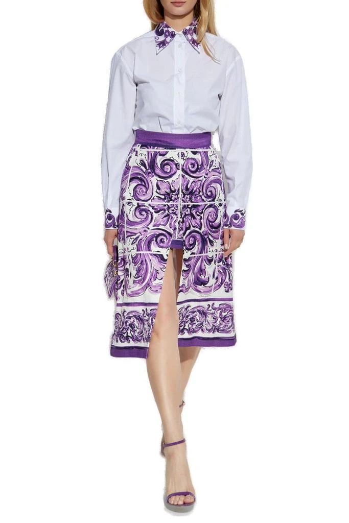 Dolce 
Gabbana Dolce 
Gabbana Majolica Printed Long-Sleeved Shirt 4