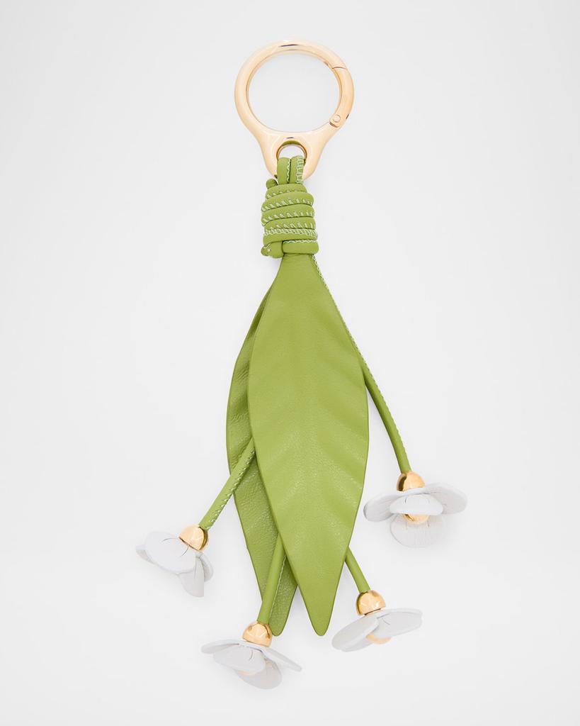Loewe x Paula's Ibiza Strawberry Flower Bag Charm in Calfskin