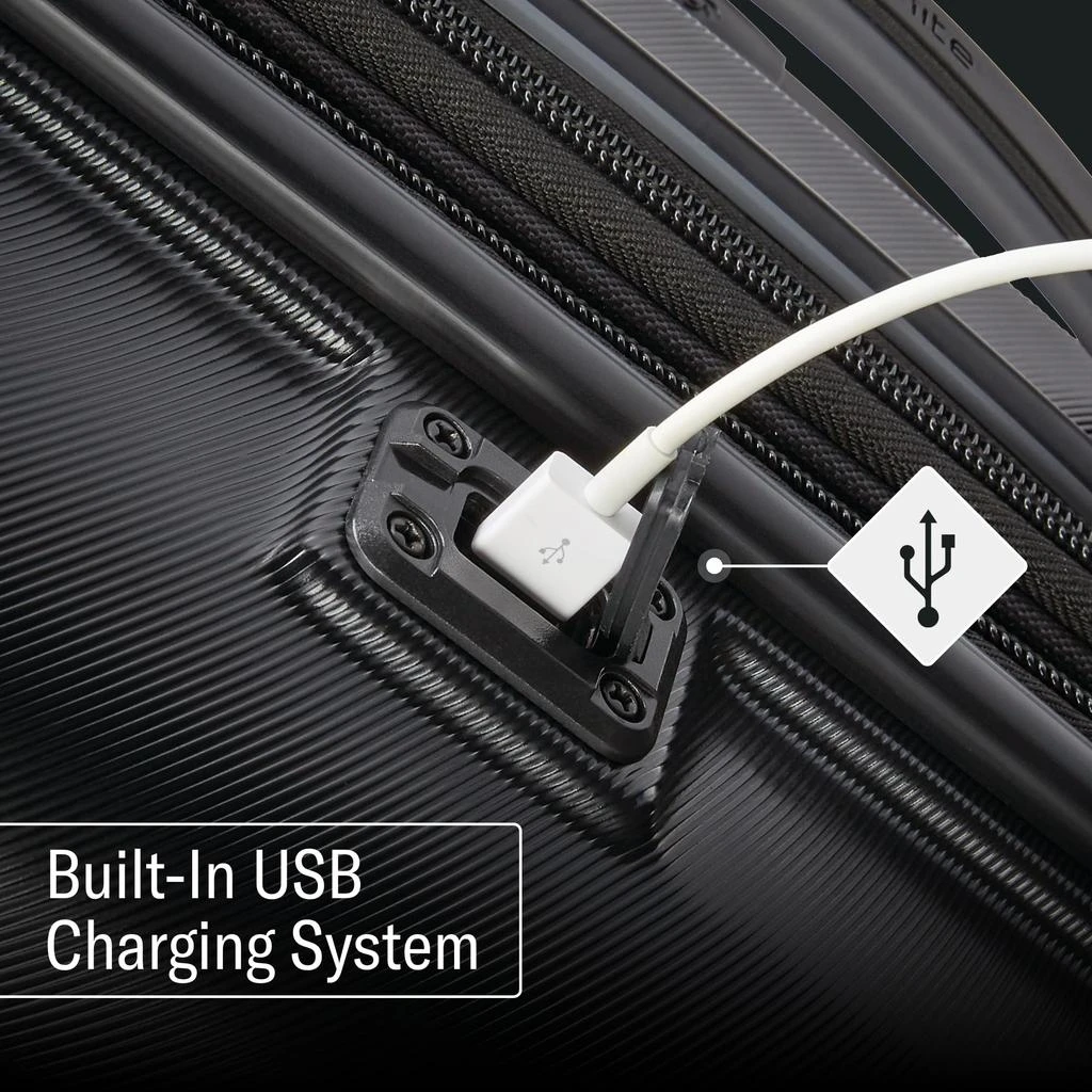 Samsonite Samsonite Omni 2 24-Inch Medium Checked Hardside Luggage with 360° Spinner Wheels - Scratch Resistant Hardshell - TSA Lock - Expandable Polycarbonate Shell for Lightweight Travel - Midnight Black 8