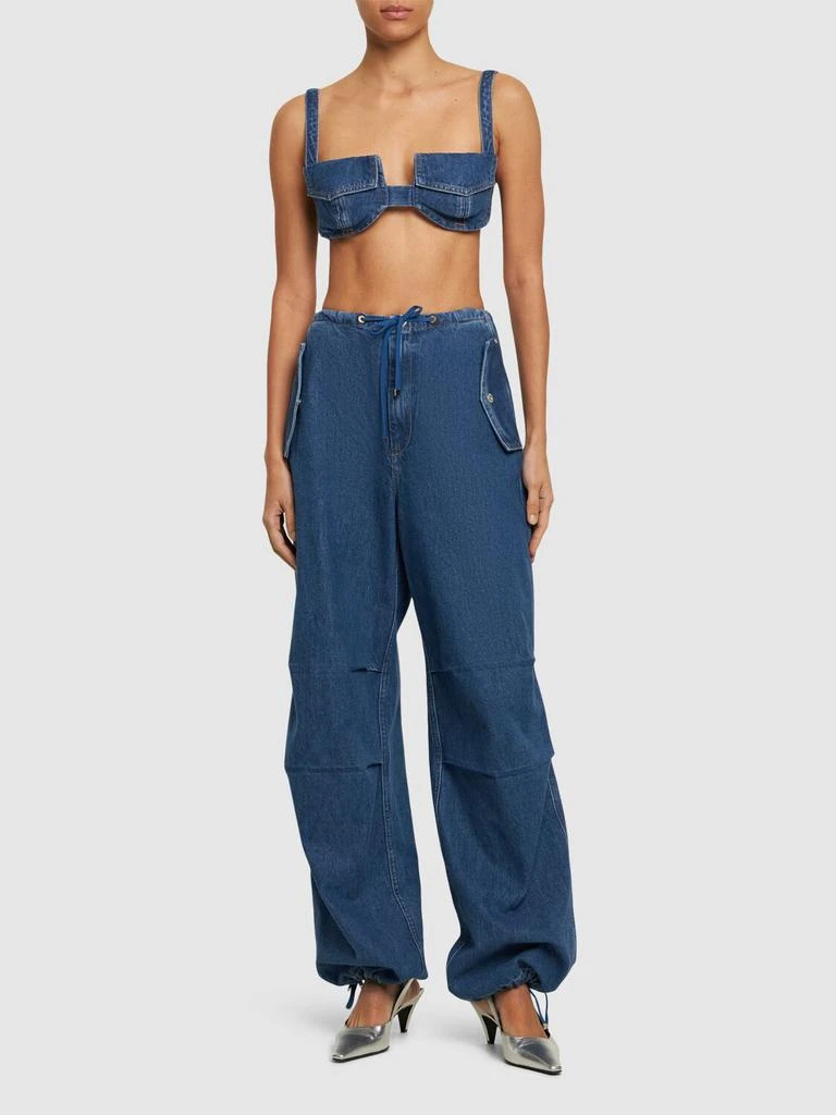 DION LEE Denim Bra Top 1