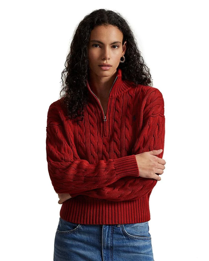 Ralph Lauren Quarter Zip Cable Knit Sweater 1
