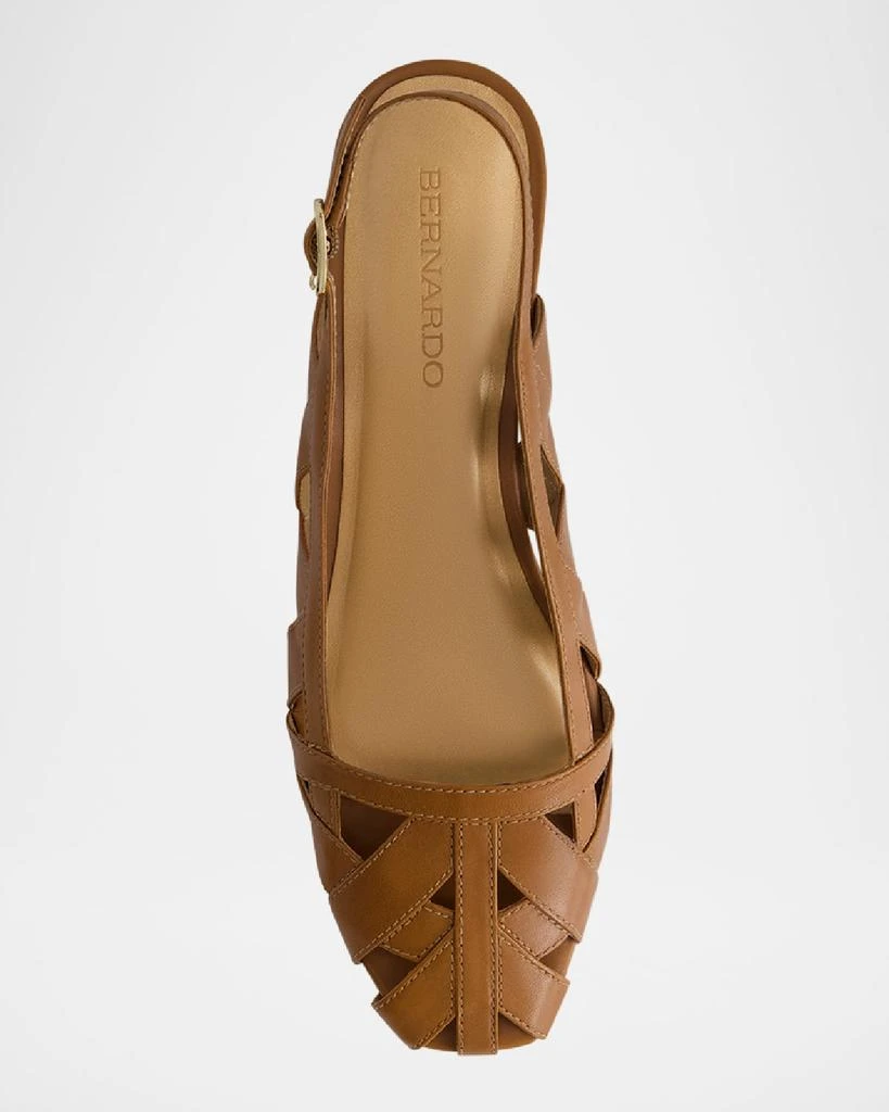 Bernardo Glinda Woven Leather Slingback Ballerina Flats 3
