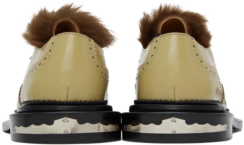 Toga Virilis Khaki Leather Oxfords