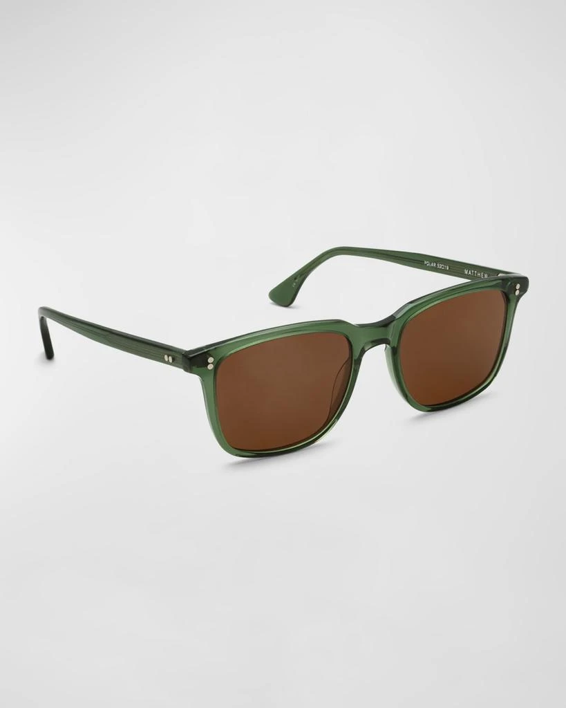 Krewe Men's Matthew Acetate Square Sunglasses 1