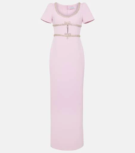 Self Portrait Crystal-embellished crêpe gown 1