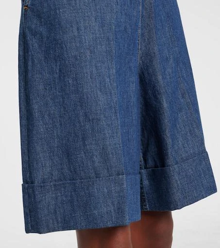 Valentino Bow-detail chambray Bermuda shorts 5
