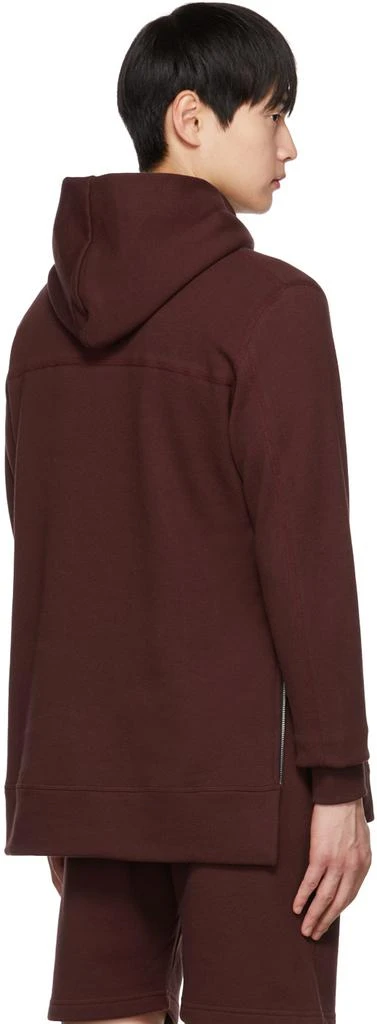 John Elliott Burgundy Hooded Villain Hoodie 3