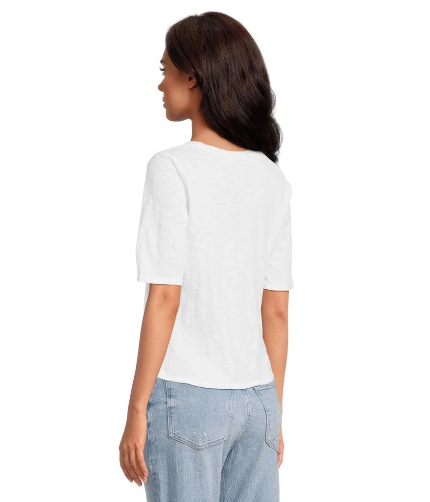 Mod-o-doc Half Sleeve Side Pleats Asymmetric Hem Top 3