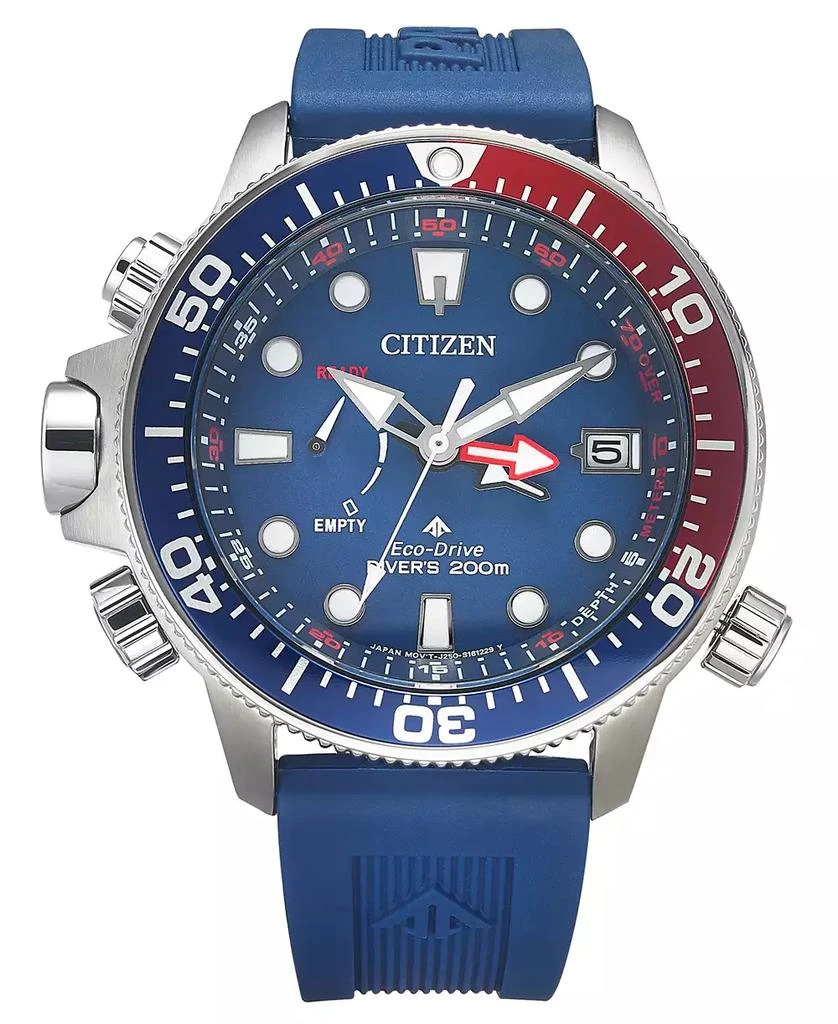 Citizen Eco-Drive Men's Promaster Aqualand Blue Silicone Strap Watch 46mm 4