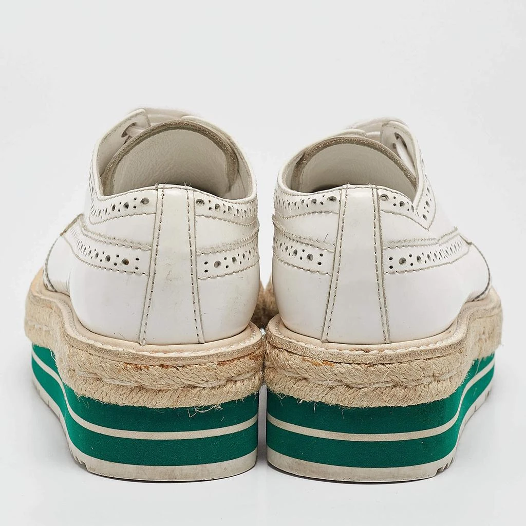 Prada Prada White Patent Leather Derby Sneakers Size 36 5
