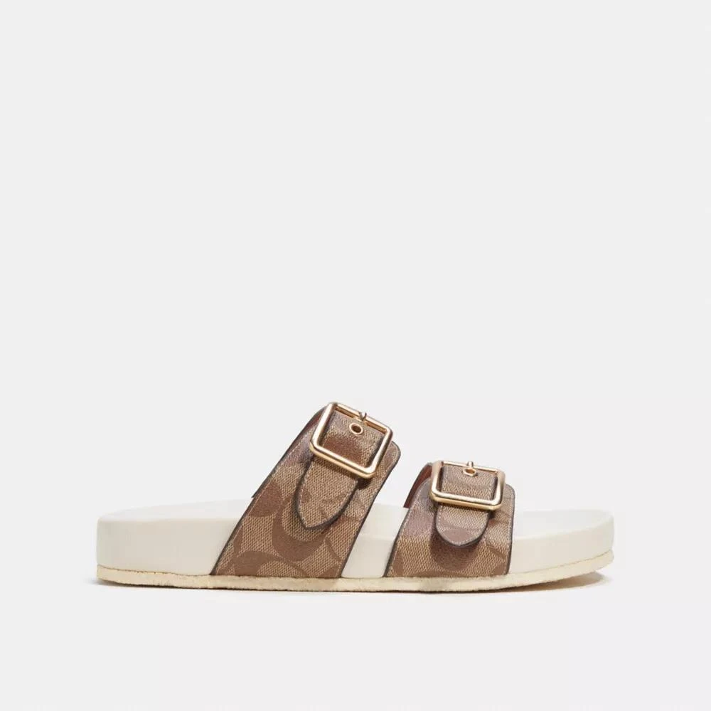 Coach Allanah Sandal In Signature Canvas 1